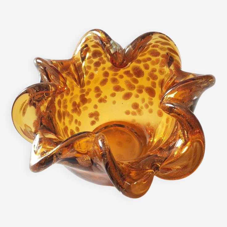 Vintage Italian Amber Glass Centerpiece