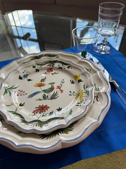 Vintage Gien Service, Oiseaux de Paradis
