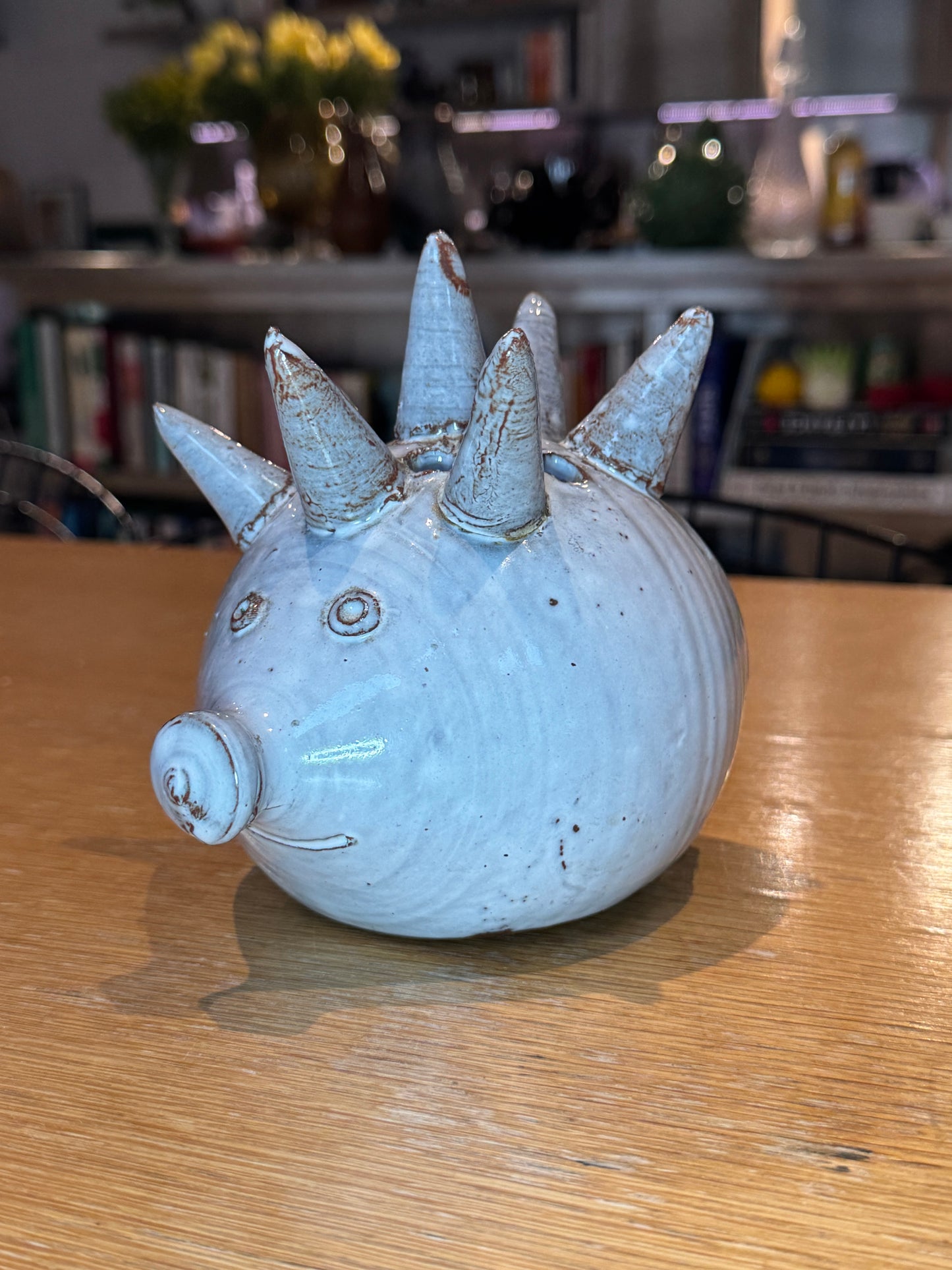 Vintage Ceramic Flower Frog – Hedgehog