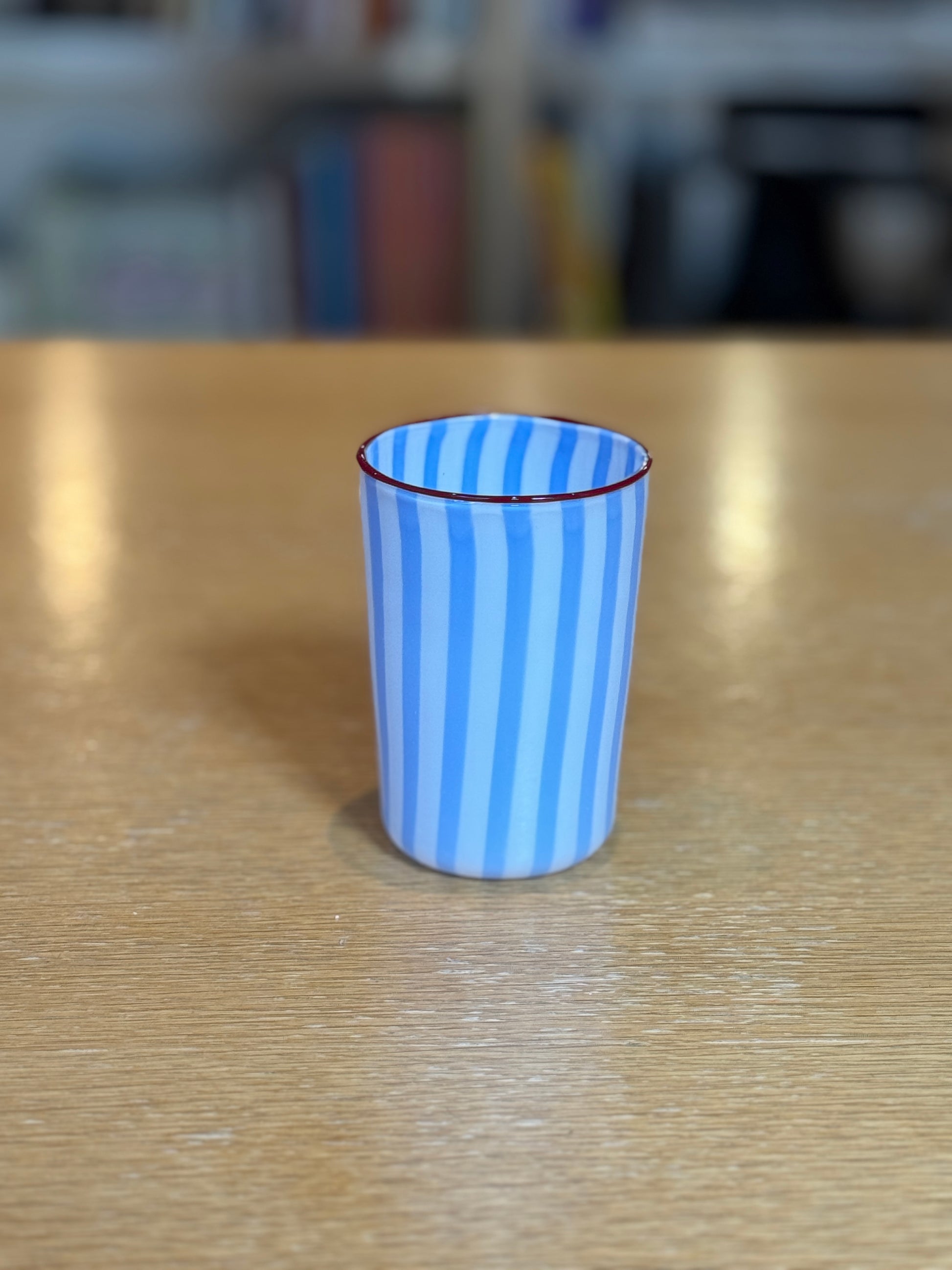 Joyful Stripe Glasses – Murano Cane Glassware – Maison Holder