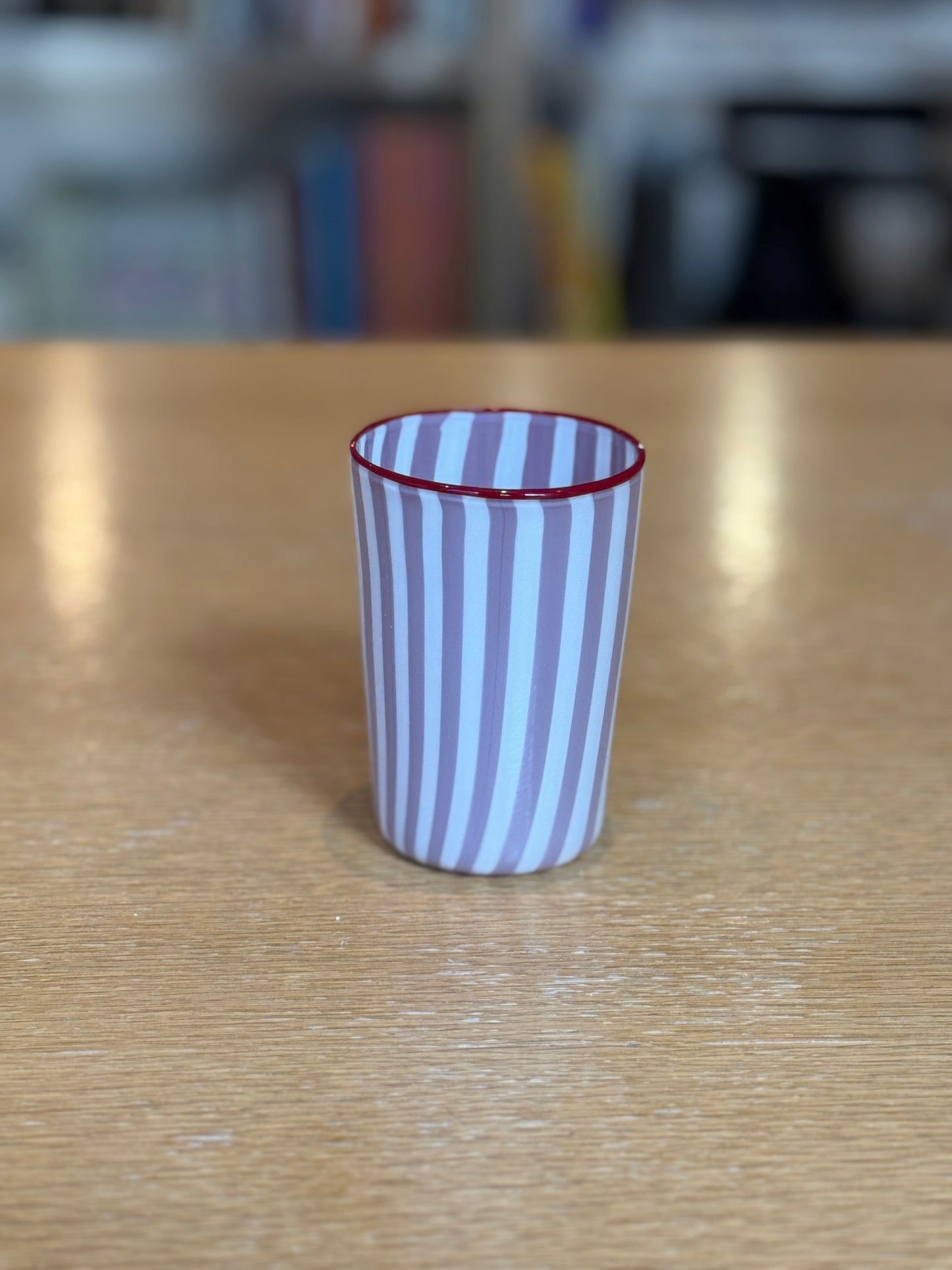 Joyful Stripe Glasses – Murano Cane Glassware – Maison Holder