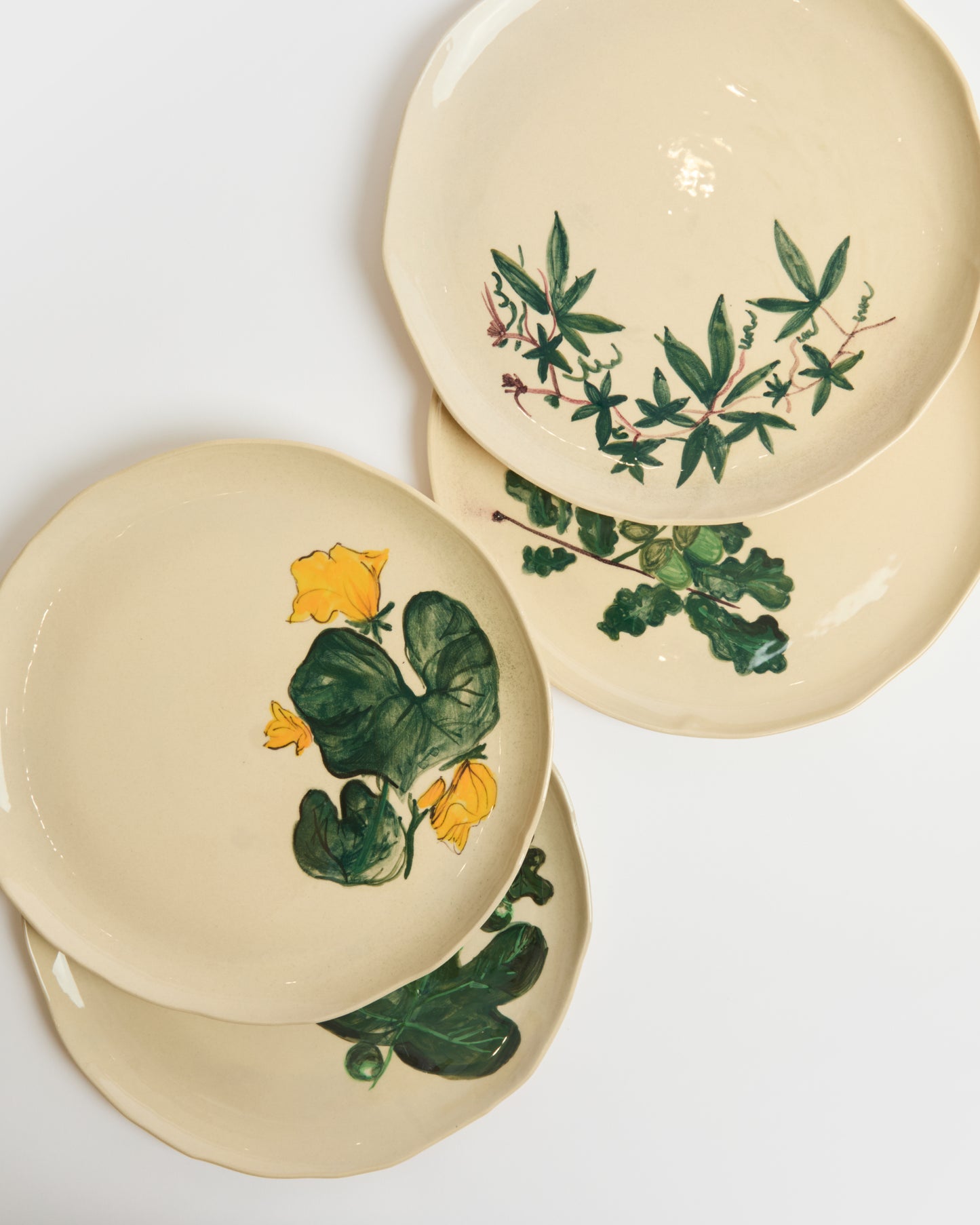 La Romaine Editions -  Floral Plates - Set of 6