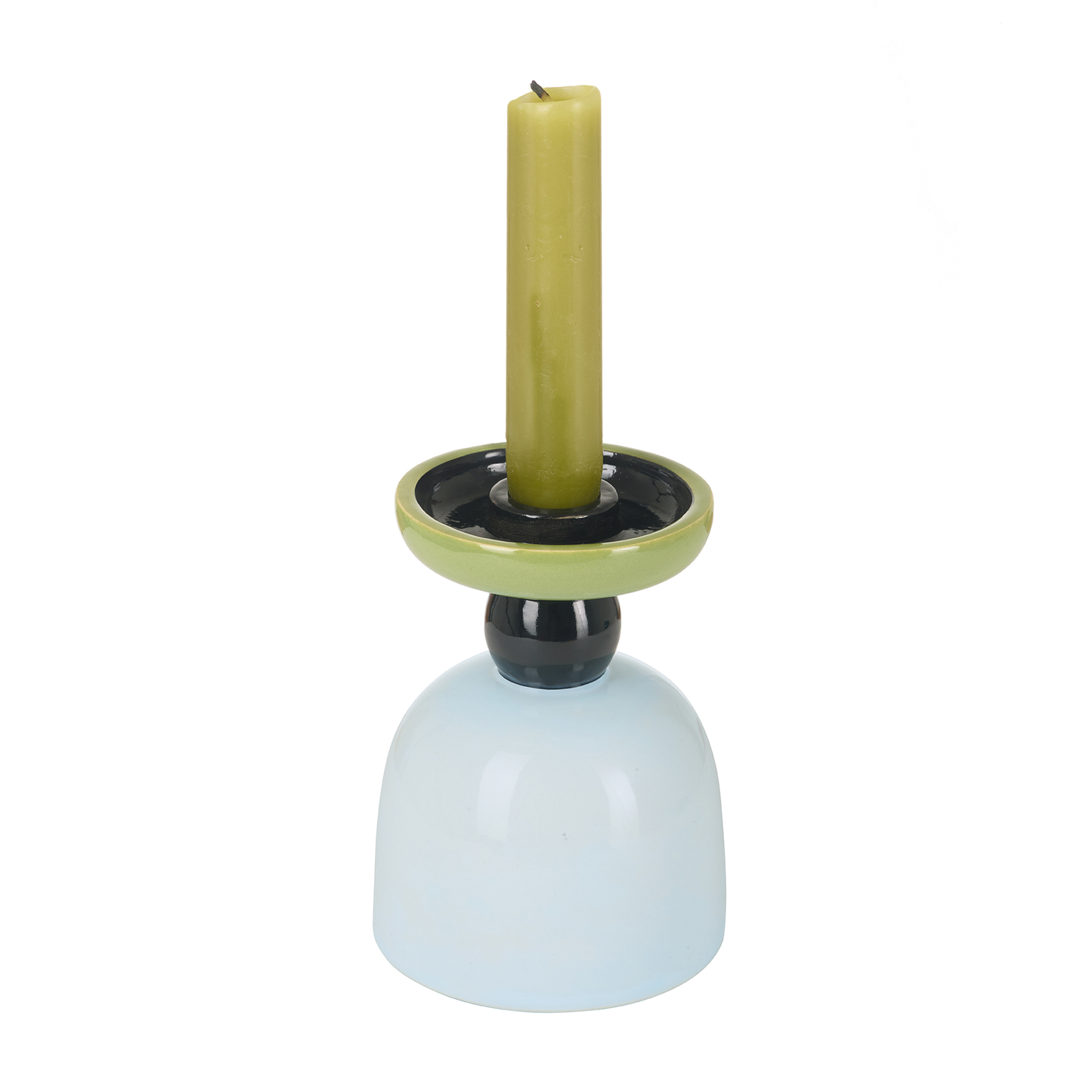 Candle holder with a candle on a white background, Calypso Reversible Candle Holder by Olivier Gagnère – Maison Holder
