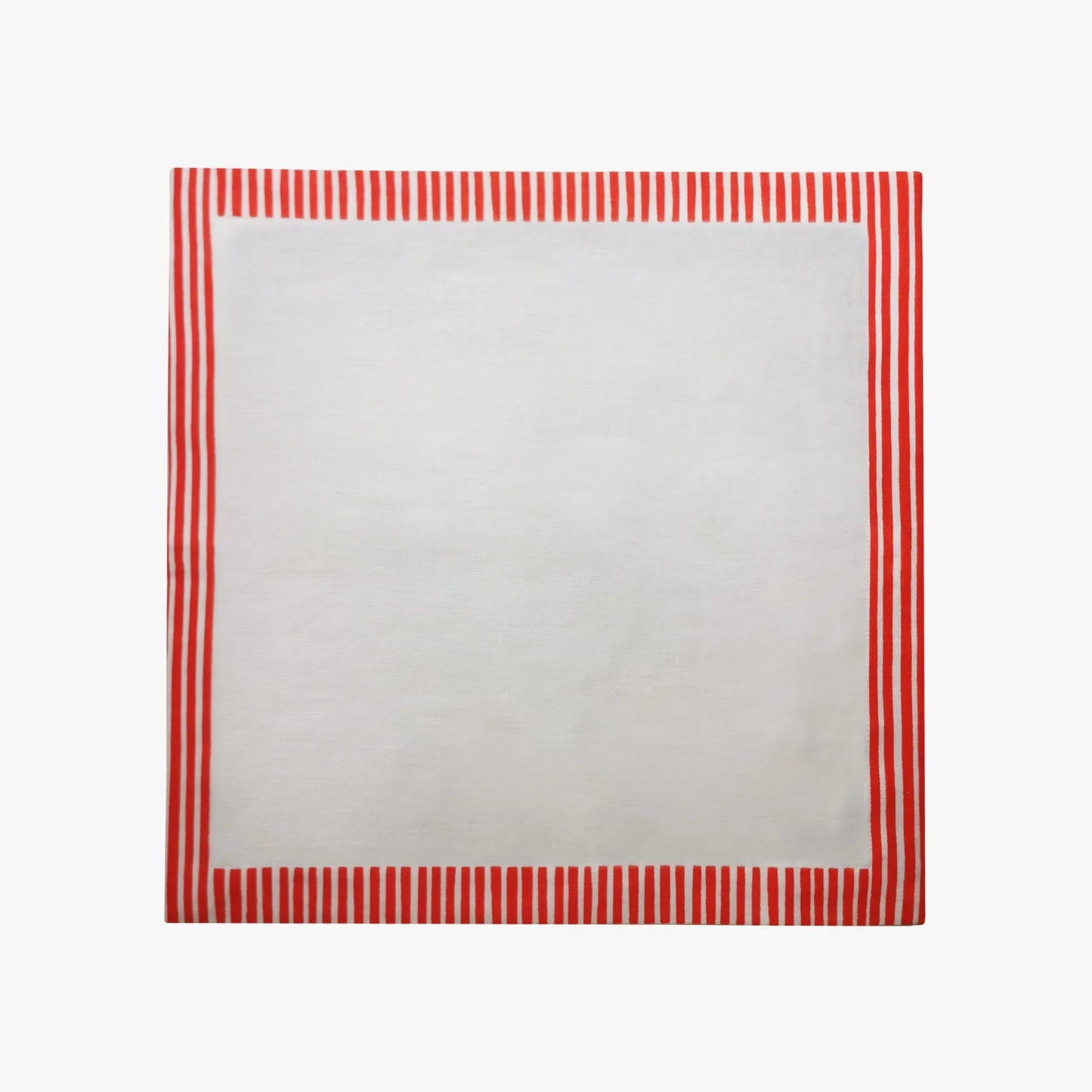 White napkin with red stripes on a white background, Milleraies Striped Linen Napkin – Aurelie Bidermann – Maison Holder